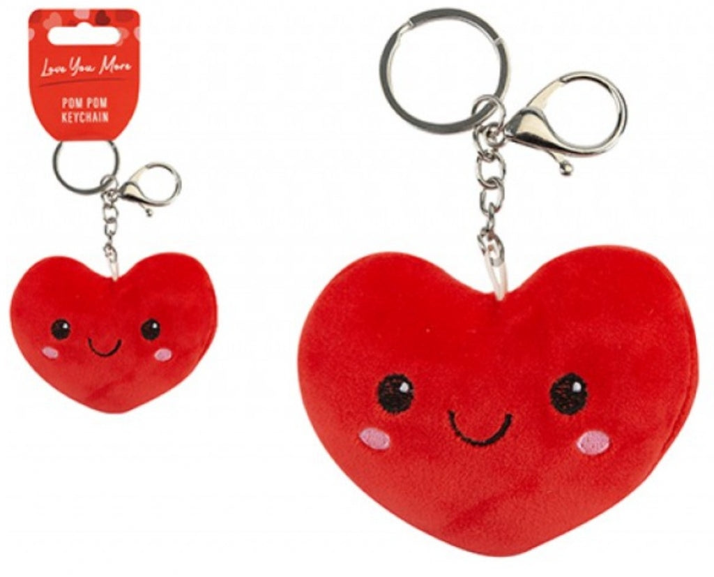 Pom Pom Heart Keyring