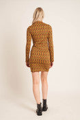 Knitted High Neck Mini Dress