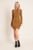 Knitted High Neck Mini Dress