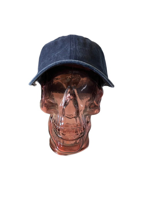 Unisex Navy Blue Acid Wash Baseball Cap