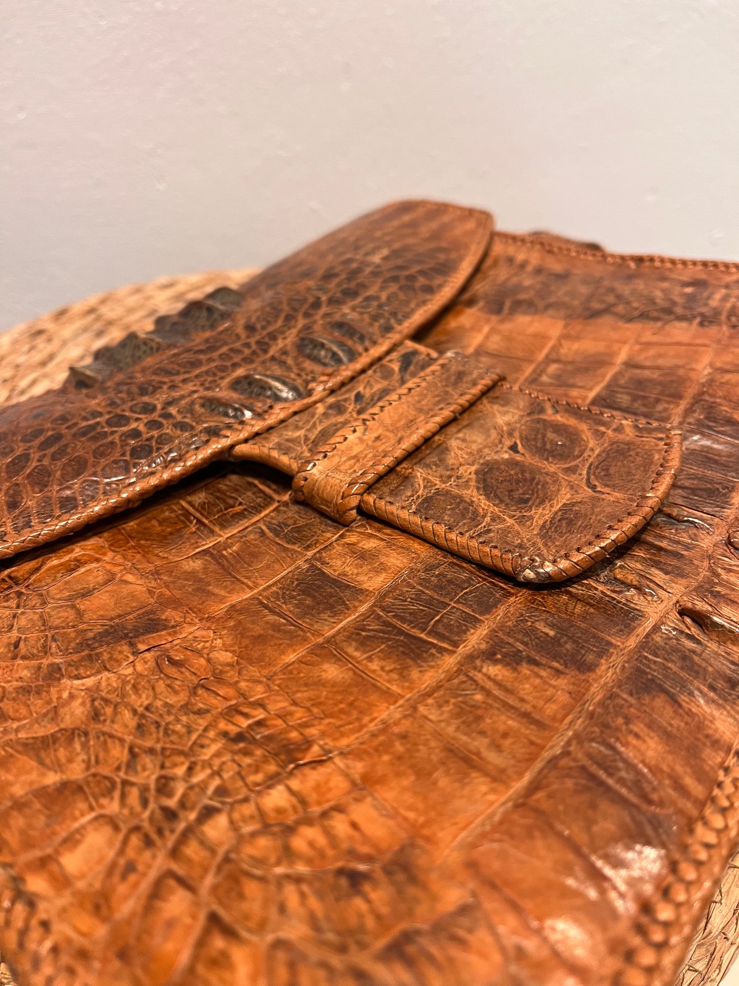 Vintage Croc Skin Bag