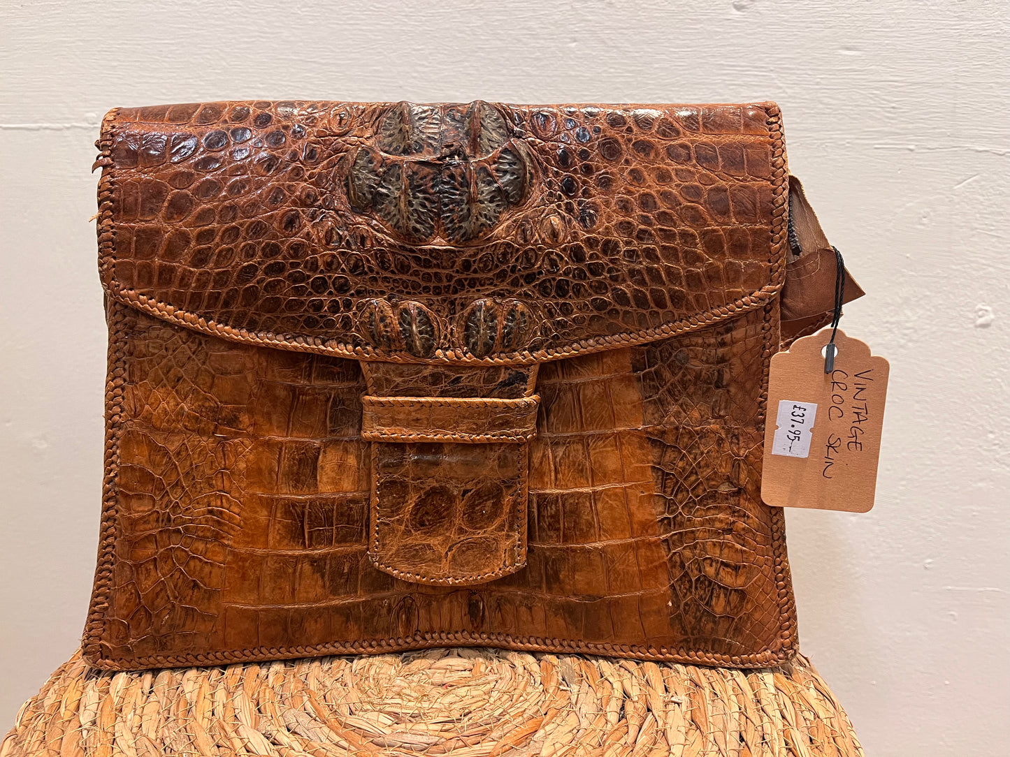 Vintage Croc Skin Bag