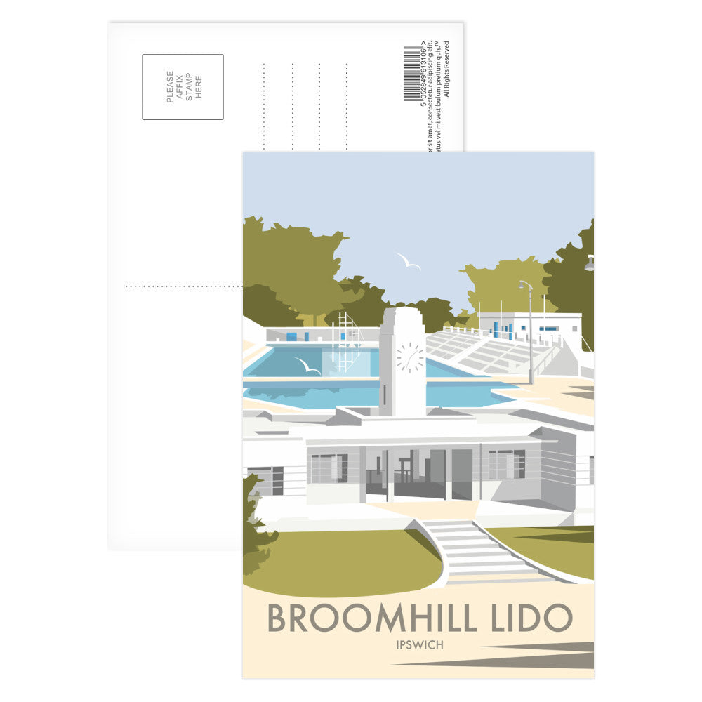 Broomhill Lido Postcard