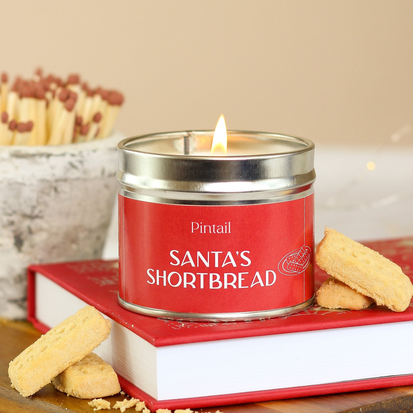 Santa's Shortbread Paint Pot Candle
