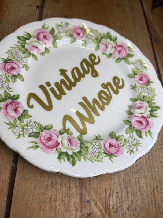 Vintage Whore Vintage Plate