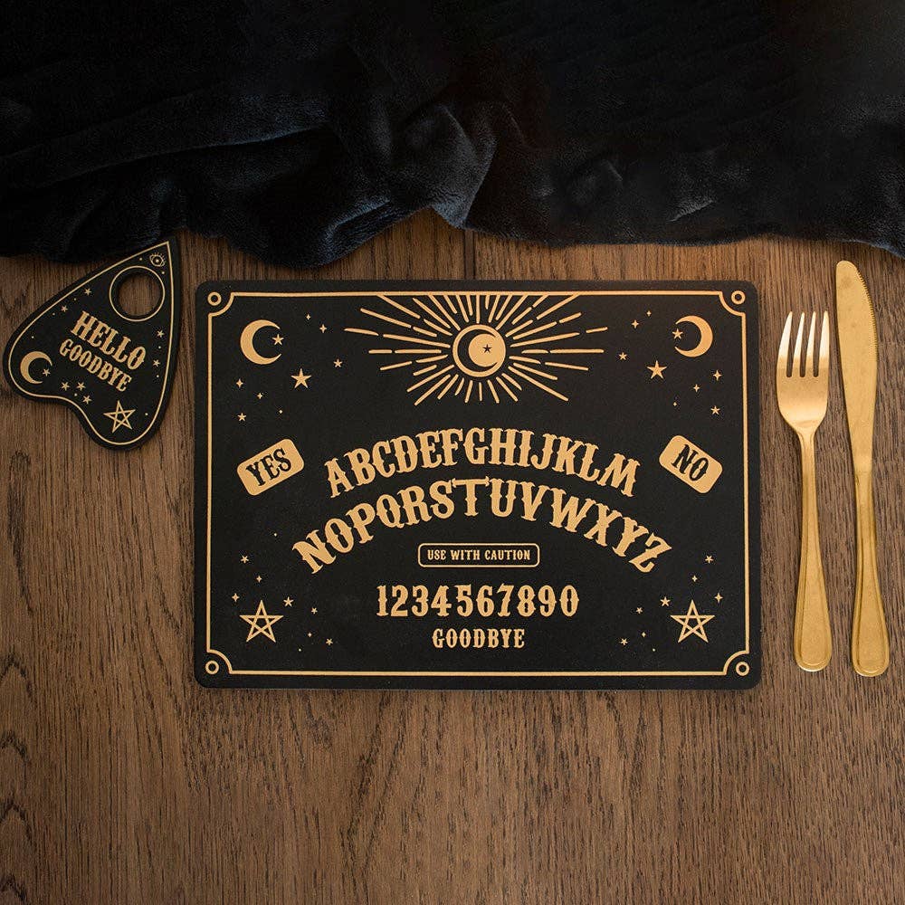 Ouija Talking Board Placemat and Planchette Coaster