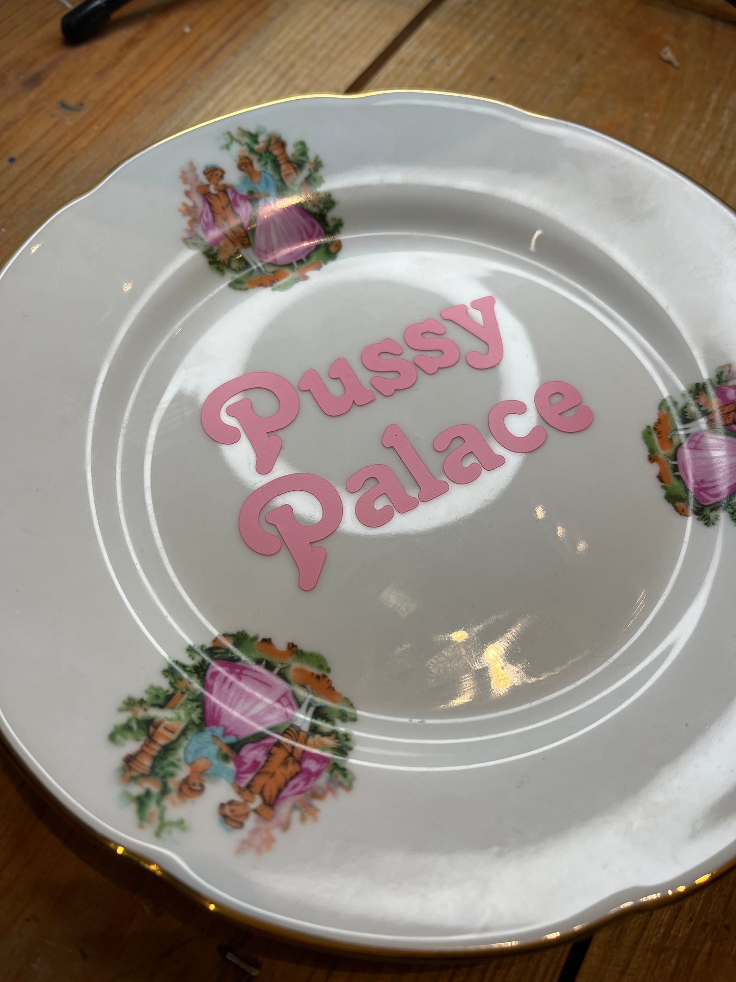 “Pussy Palace” Vintage Plate