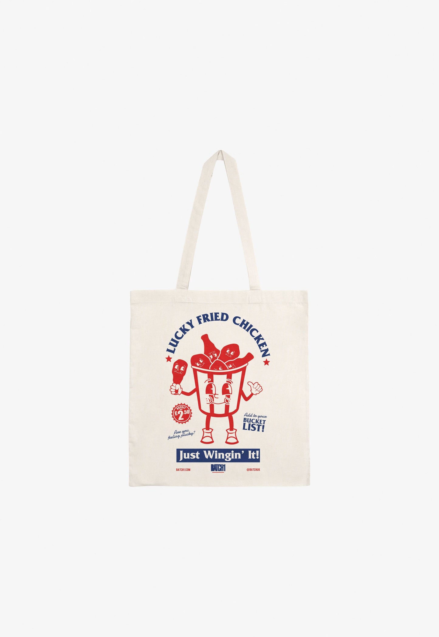 Lucky Fried Chicken Printed Graphic Tote Bag