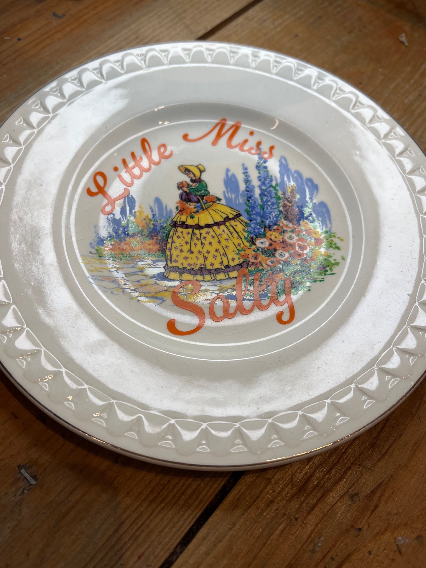 “Little Miss Salty” Vintage Plate