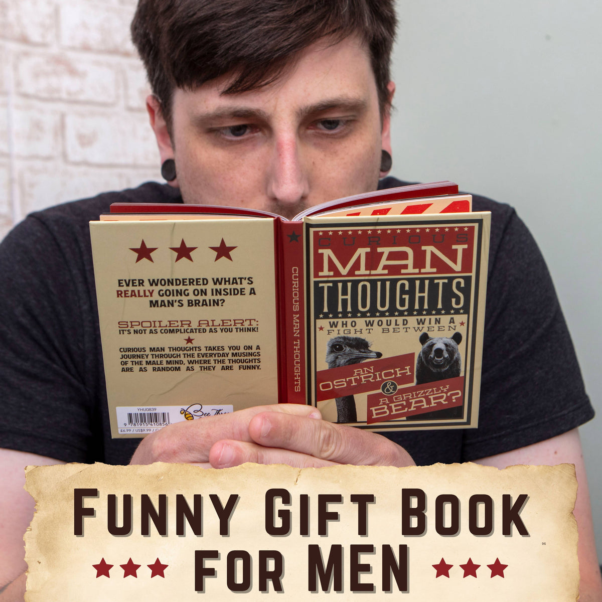 Curious Man Thoughts - Funny Gift Book
