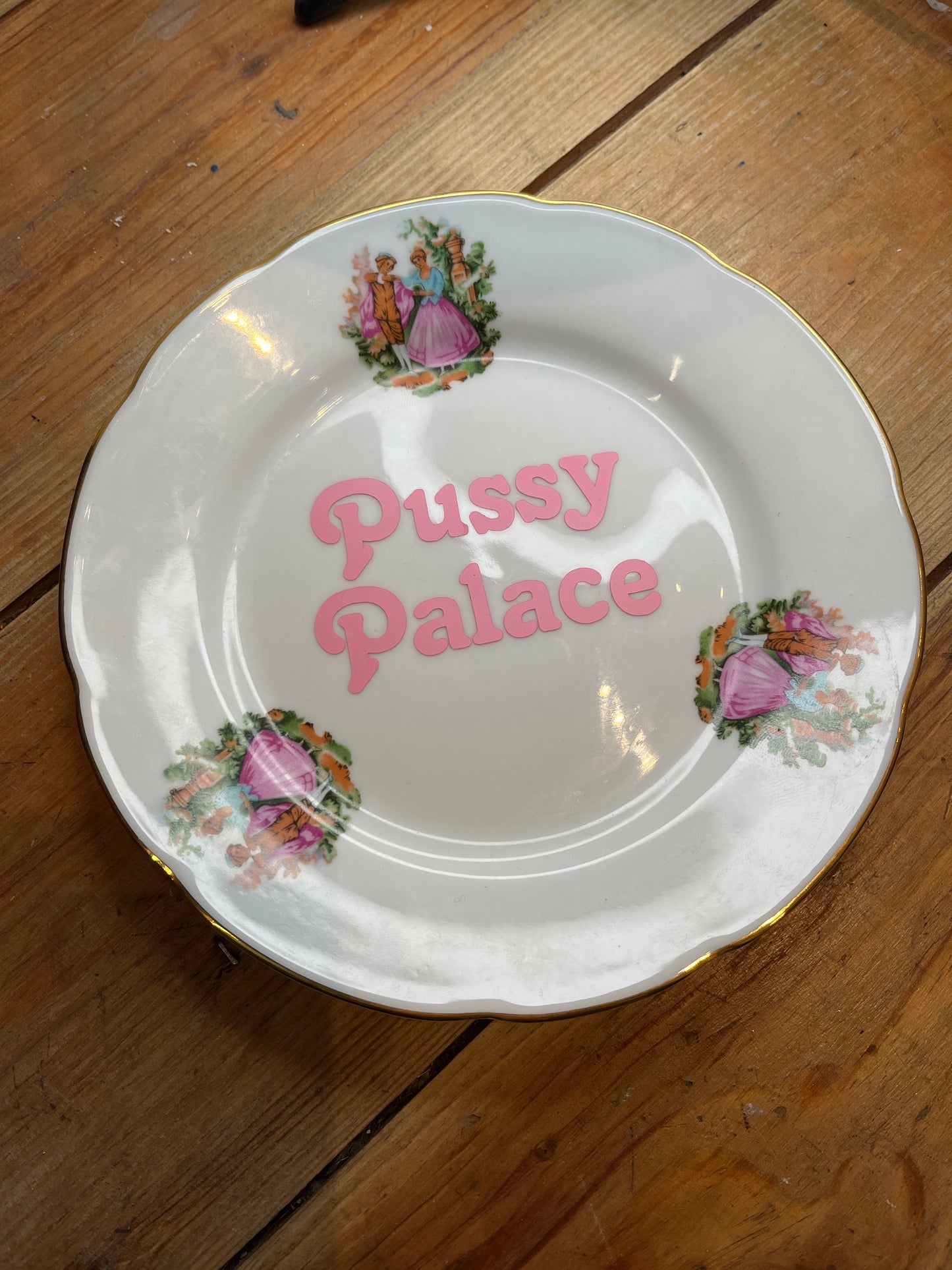 “Pussy Palace” Vintage Plate