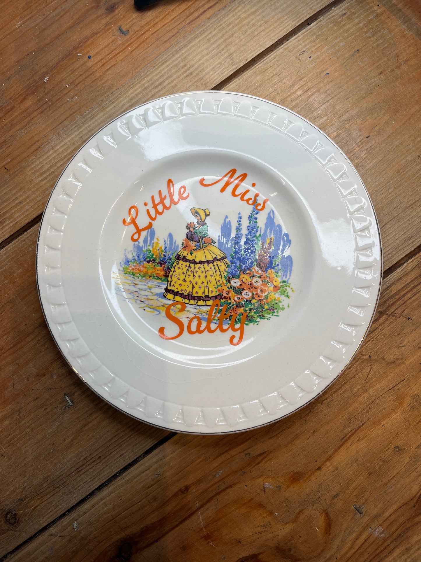 “Little Miss Salty” Vintage Plate