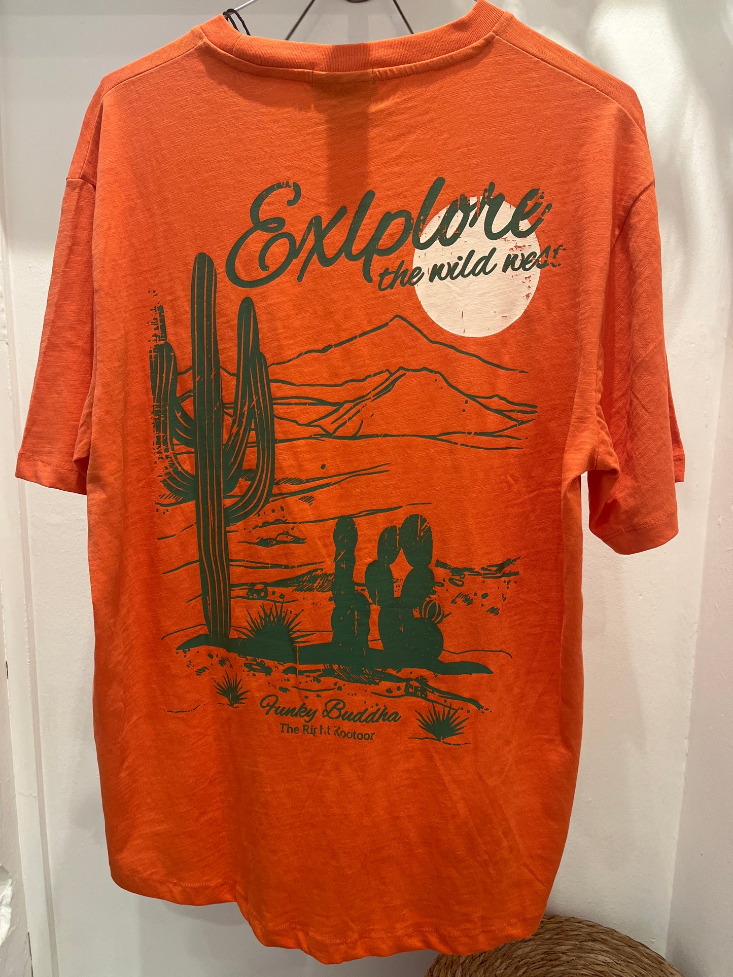 Funky Buddah Relaxed Fit T-Shirt With Print On The Back