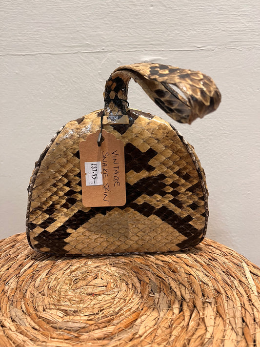Vintage Real Snake Skin Bag