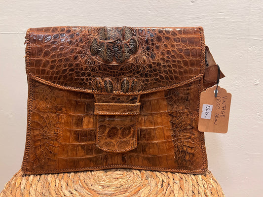 Vintage Croc Skin Bag