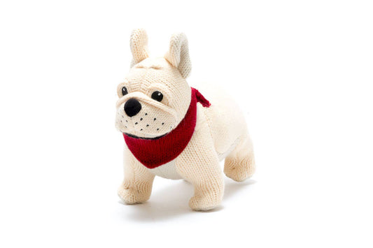 Knitted Bulldog Plush Toy