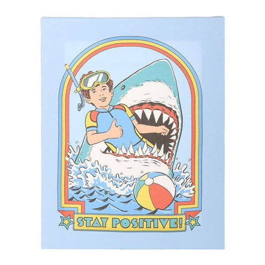 Stay Positive Canvas Plaque by Steven Rhodes