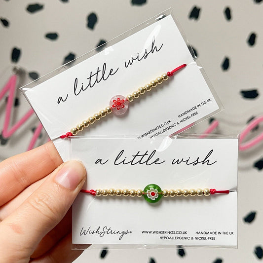 Millefiori flower Adjustable Bracelet
