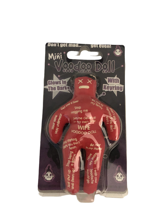 Mini Voodoo Doll Keyring WIFE